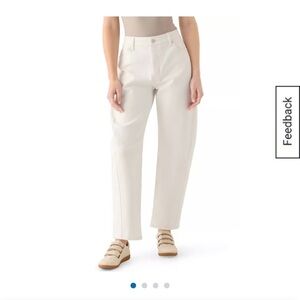 Wonderly Women's Barrel Leg Cream Pants